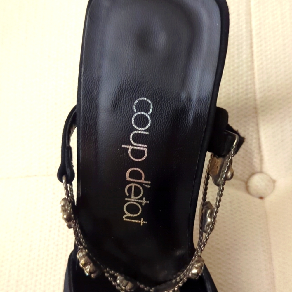 Coup d'etat satin black mules - Picture 4 of 6